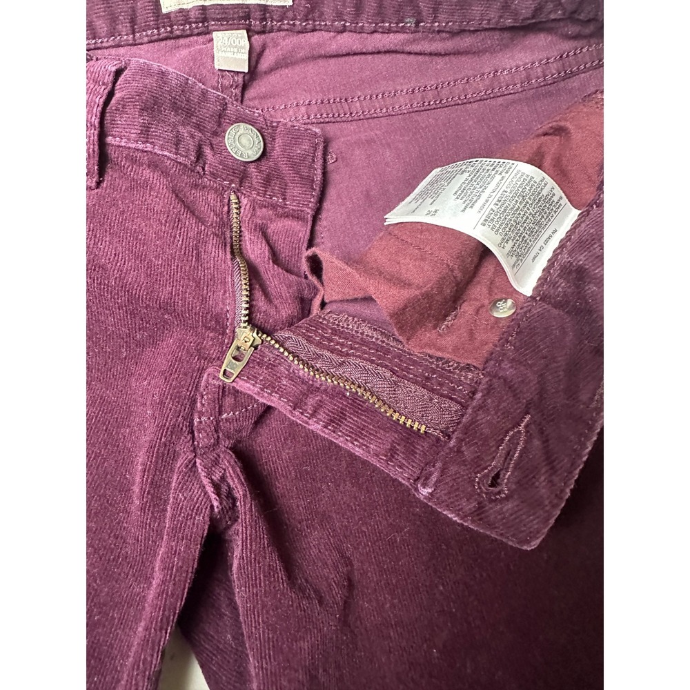 Banana Republic Womens Skinny Corduroy Pants 24/00P Burgundy Petite Stretch Fall - Picture 4 of 7